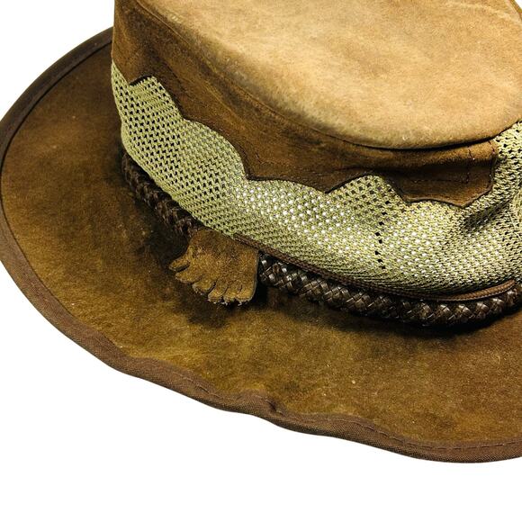 Monterey Bay 8" SIROCCO Unisex Hat Suede Leather Mesh USA - Picture 2 of 16